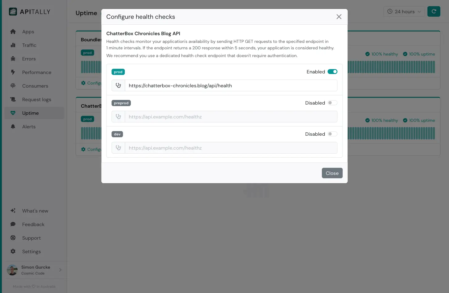 Configure health checks