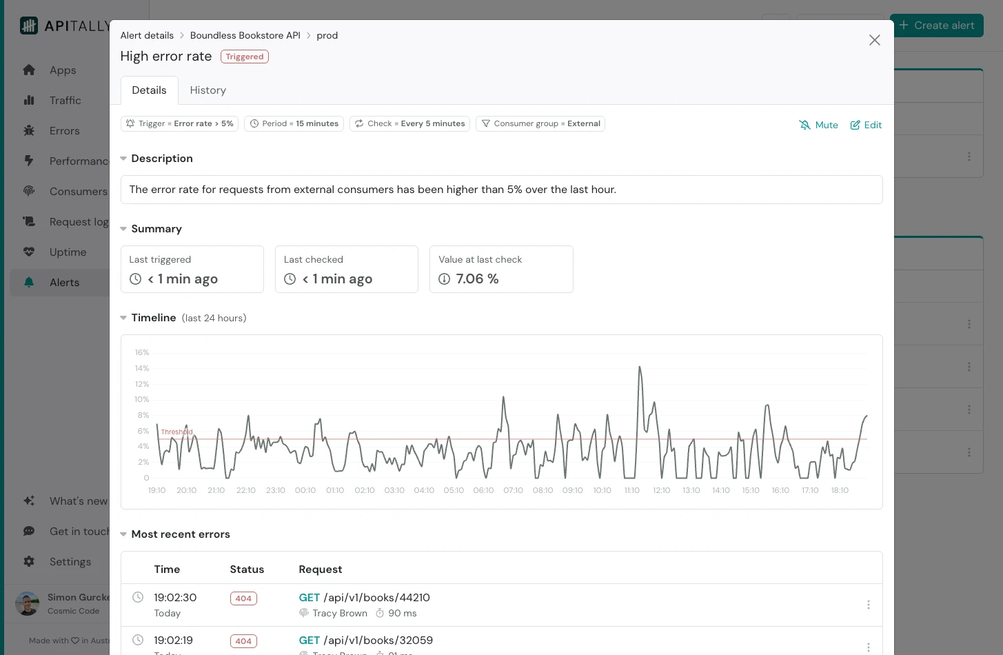 Custom alert details