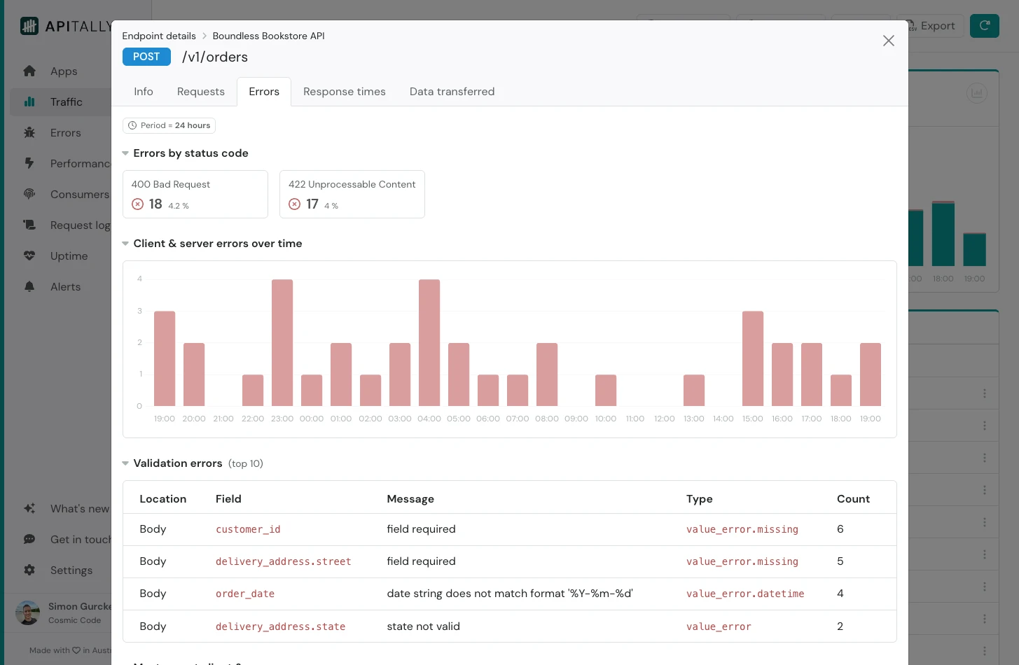 Traffic - Endpoint - Errors