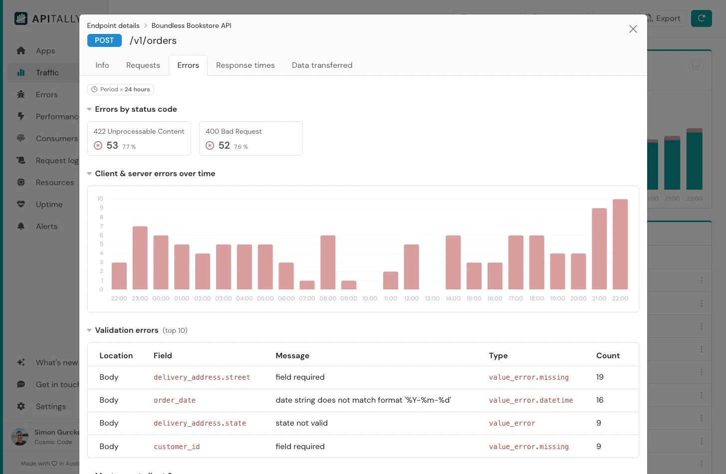Traffic - Endpoint - Errors