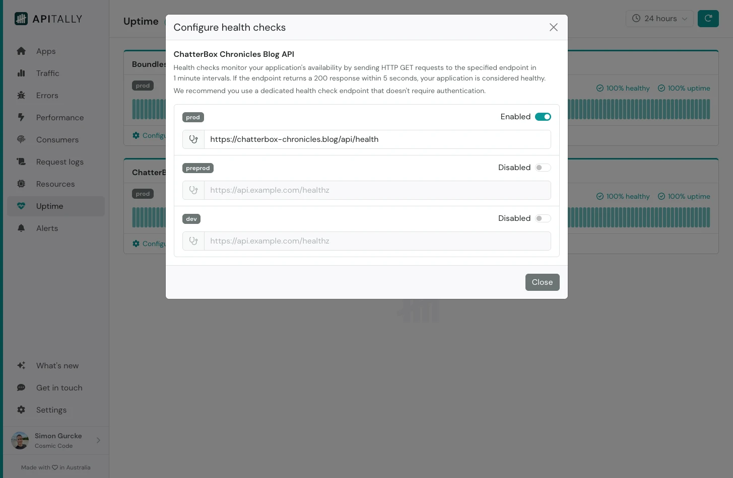 Configure health checks